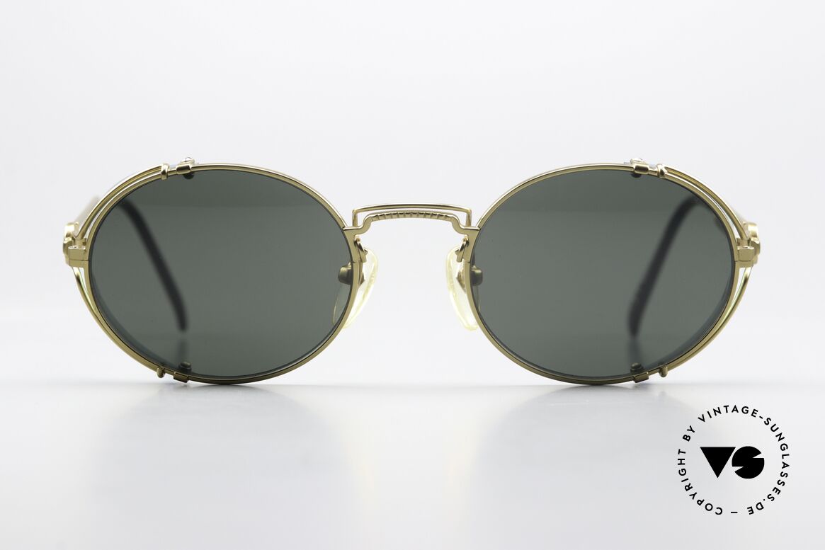 Jean Paul Gaultier 58-6105 Terminator Steampunk Brille, vintage Gaultier Sonnenbrille aus den späten 1990ern, Passend für Herren und Damen