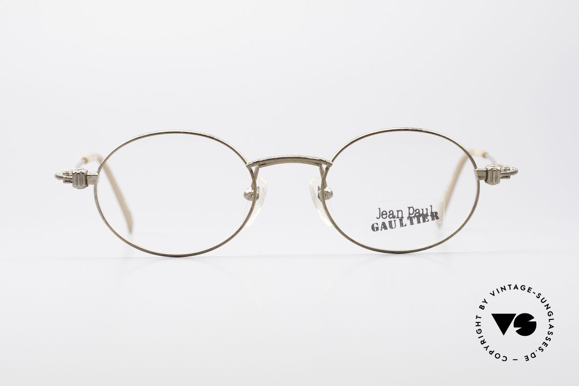 Jean Paul Gaultier 55-6105 Ovale Vintage Fassung 90er, ovale vintage Brille von Jean Paul Gaultier von 1997, Passend für Herren und Damen Jean Paul Gaultier 55-6105 Ovale Vintage Fassung 90er, ovale vintage Brille von Jean Paul Gaultier von 1997, Passend für Herren und Damen