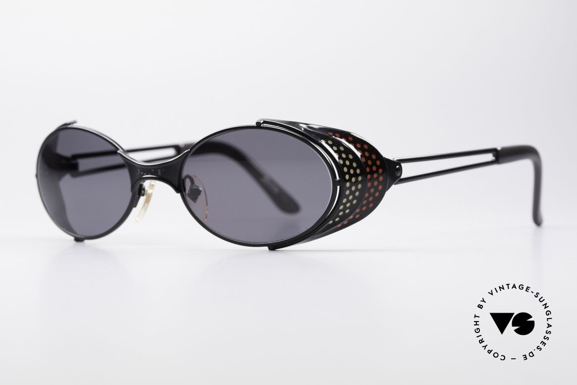 Jean Paul Gaultier 56-7109 JPG Steampunk Sonnenbrille, viele interessante Rahmendetails im 'Retro-Futurismus', Passend für Herren und Damen
