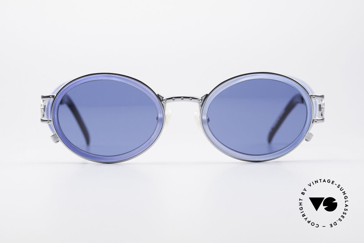 Jean Paul Gaultier 58-6202 Ovale Seitenblenden Brille, 1990er vintage Sonnenbrille von Jean Paul Gaultier, Passend für Herren und Damen