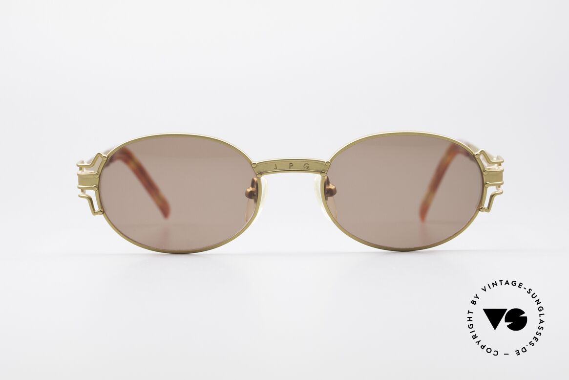 Jean Paul Gaultier 58-5105 Ovale Designer Sonnenbrille, ovale vintage Designer-Sonnenbrille von Gaultier, Passend für Herren und Damen