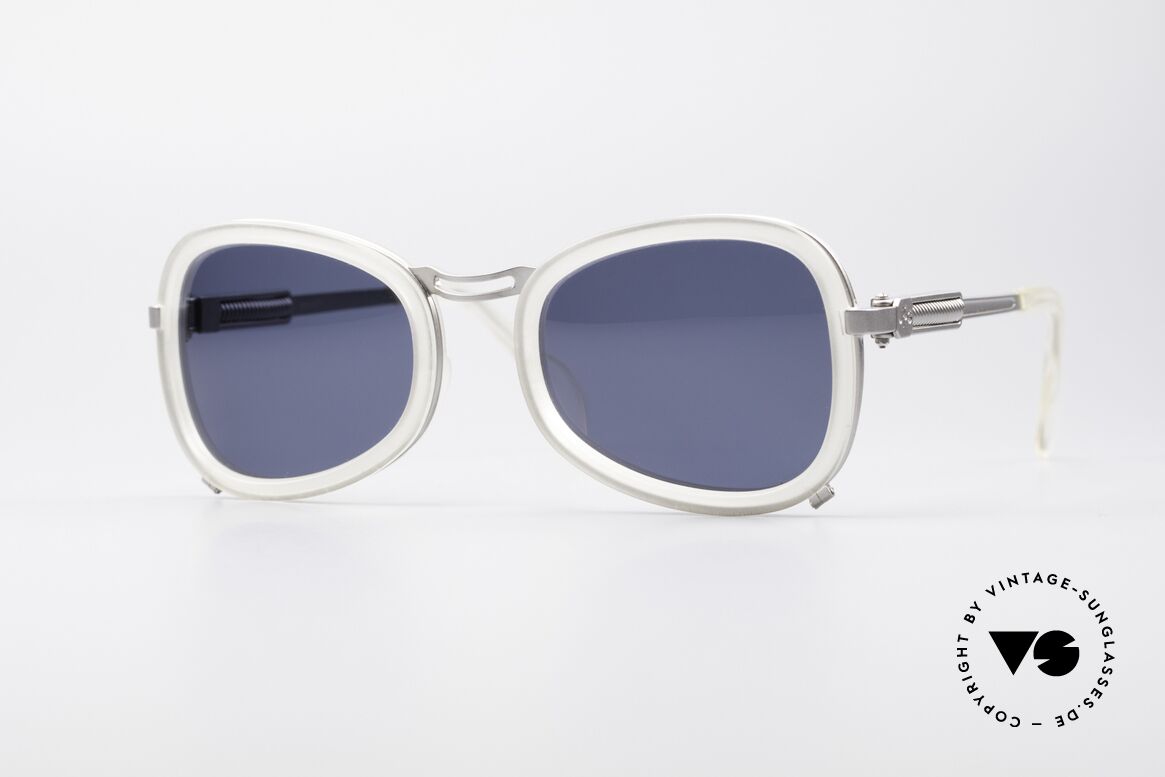 Jean Paul Gaultier 56-1271 90er Steampunk Sonnenbrille, massive Jean P. Gaultier vintage DesignerSonnenbrille, Passend für Herren und Damen