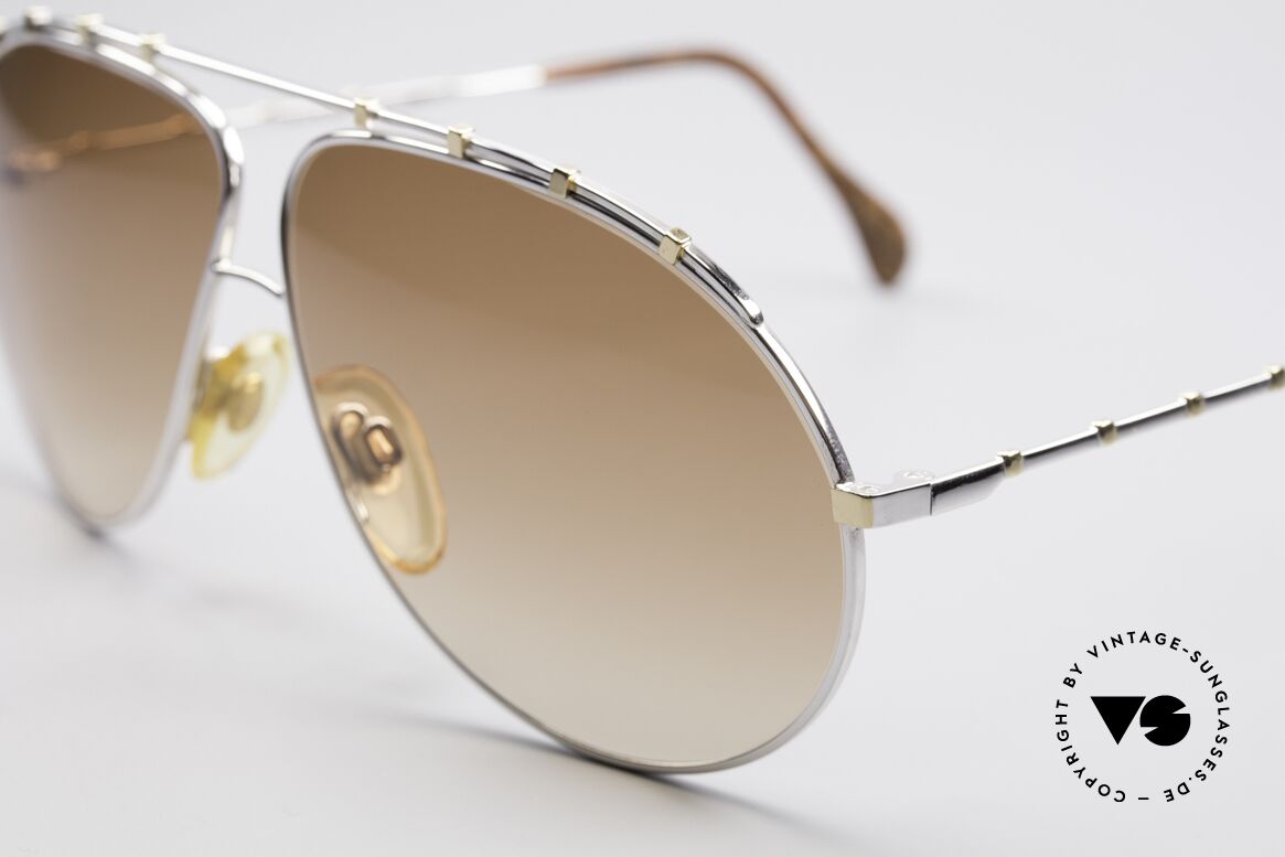 Zollitsch Marquise Rare Vintage Sonnenbrille, leicht getönte Sonnen-Gläser (auch abends tragbar), Passend für Herren