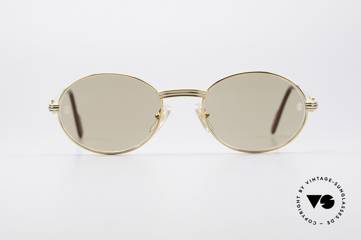 Cartier Saint Honore Ovale Luxus Sonnenbrille, ovale vintage Cartier Sonnen-Brille von circa 1998, Passend für Herren und Damen