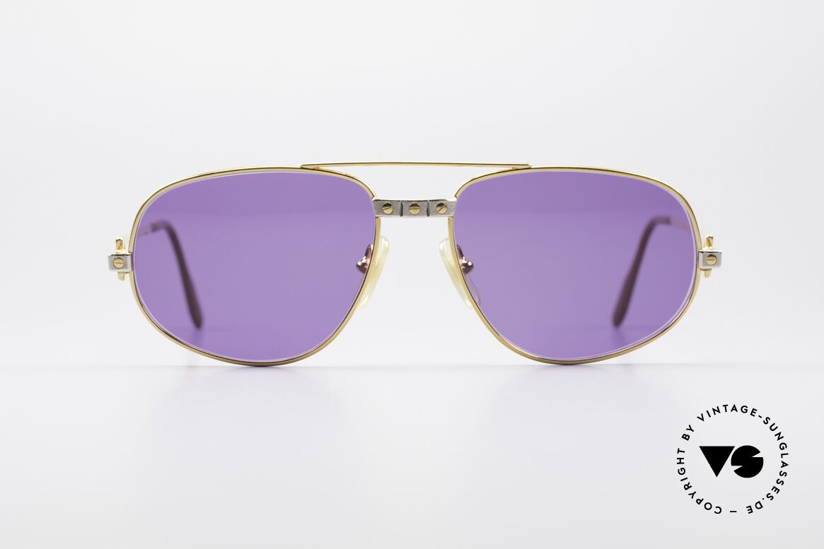 Cartier Romance Santos - S Luxus Sonnenbrille, vintage CARTIER Luxus-Sonnenbrille; Modell ROMANCE, Passend für Herren und Damen