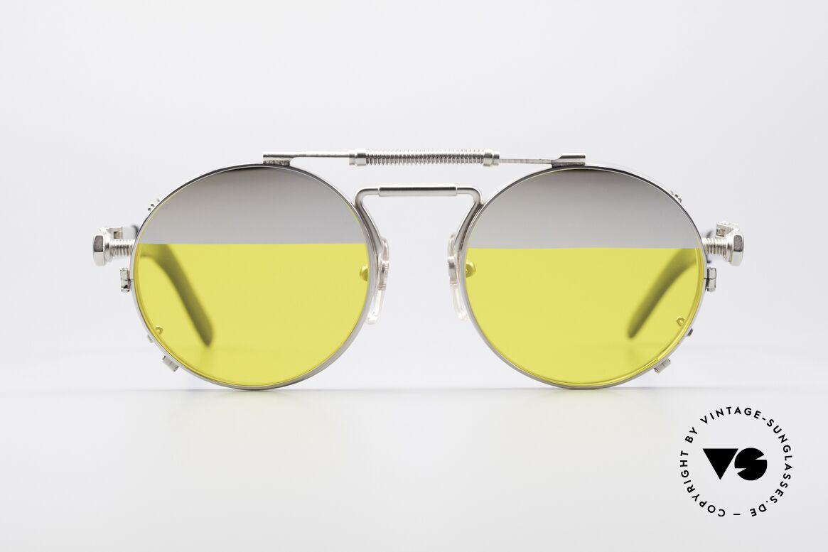 Jean Paul Gaultier 56-8171 Steampunk Brille mit Clip, 56/8171: das meistgesuchte Gaultier Modell, weltweit, Passend für Herren und Damen