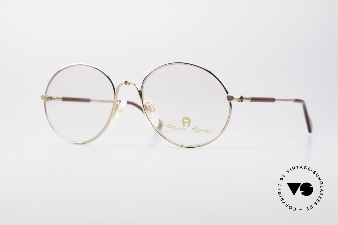 Aigner EA13 Runde 80er Luxus Brille, Etienne Aigner vintage Designer-Brille der 1980er, Passend für Herren und Damen