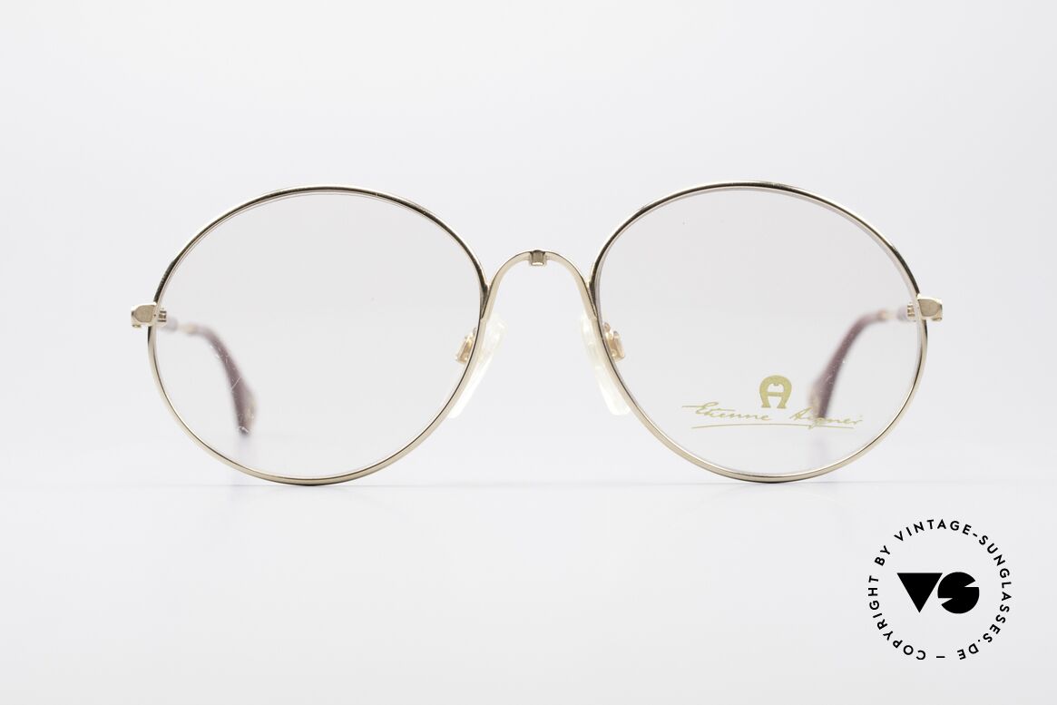 Aigner EA13 Runde 80er Luxus Brille, Etienne Aigner vintage Designer-Brille der 1980er, Passend für Herren und Damen
