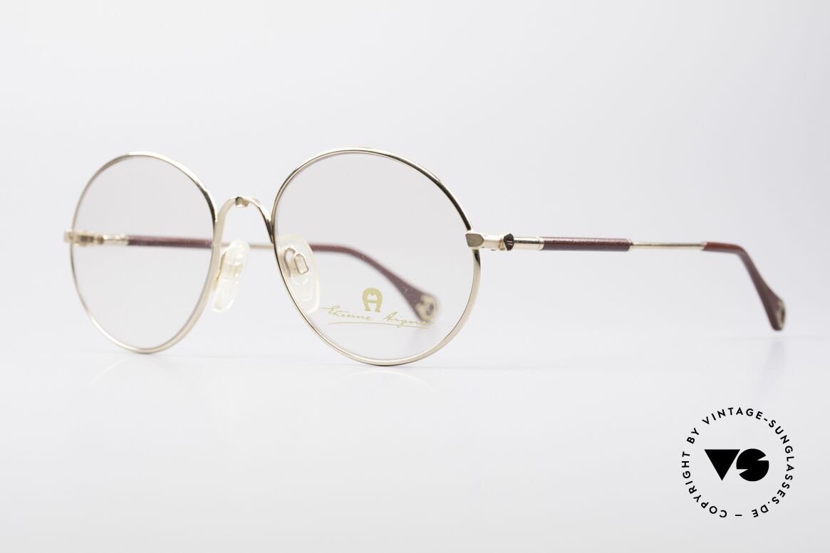 Aigner EA13 Runde 80er Luxus Brille, wahre Luxus-Brille mit Seriennr.; kostbar & selten, Passend für Herren und Damen