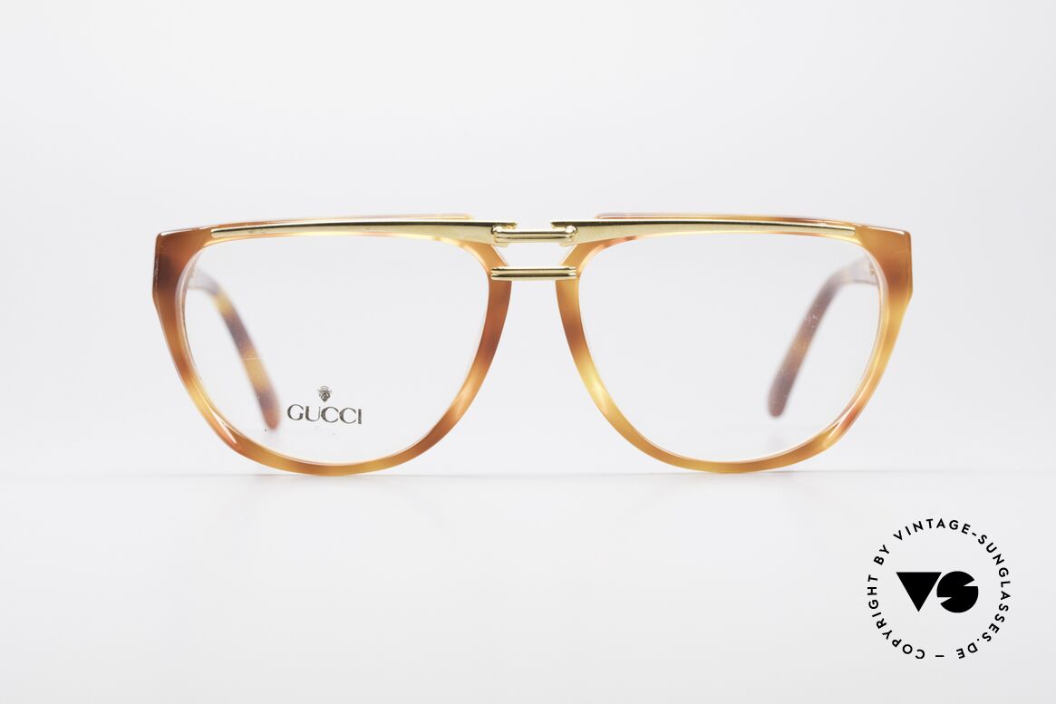 Gucci 2321 Designer Damenbrille 80er, vintage 1980er Brille von GUCCI in Schildpatt-Optik, Passend für Damen