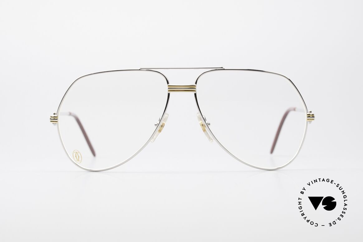 Cartier Vendome LC - L Platin Edition Luxusbrille, wurde 1983 veröffentlicht & dann bis 1997 produziert, Passend für Herren