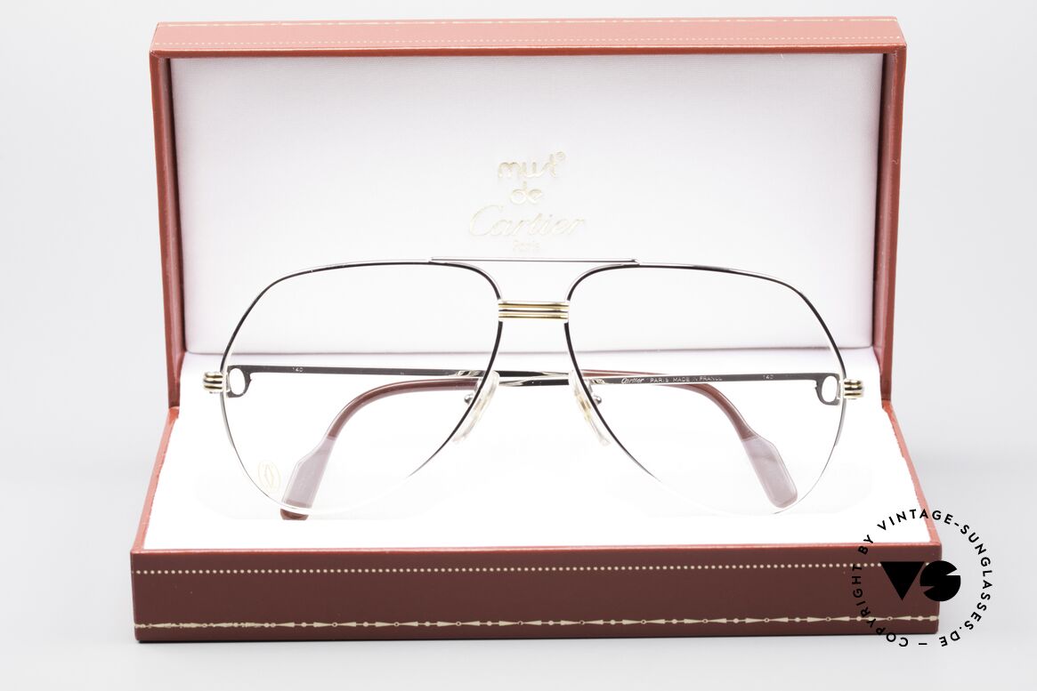 Cartier Vendome LC - L Platin Edition Luxusbrille, ungetragen mit original Verpackung (ein Sammlerstück), Passend für Herren
