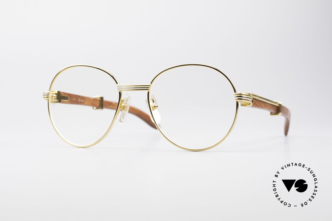 Cartier Bagatelle Bubinga Edelholzbrille Luxus, außergewöhnliche CARTIER vintage Luxus-Brille, Passend für Herren und Damen