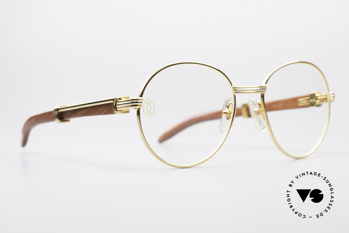 Cartier Bagatelle Bubinga Edelholzbrille Luxus, kostbare Rarität der teuren 'Precious Wood' Serie, Passend für Herren und Damen