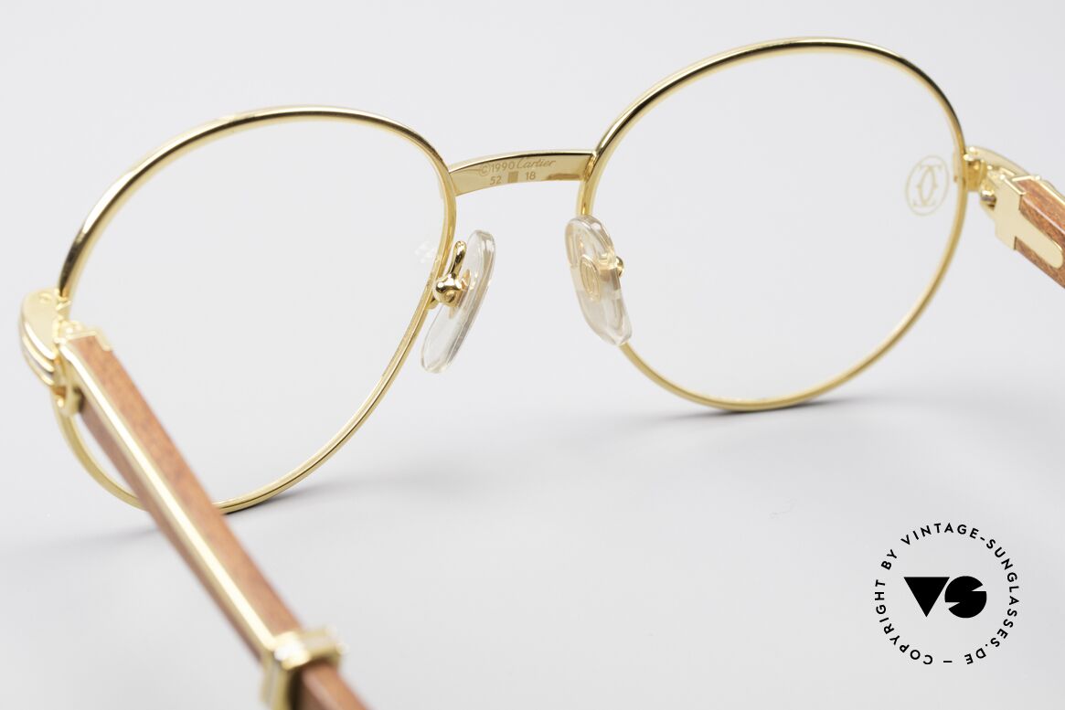 Cartier Bagatelle Bubinga Edelholzbrille Luxus, mit orig. Verpackung (Etui, Zertifikat, Putztuch..), Passend für Herren und Damen