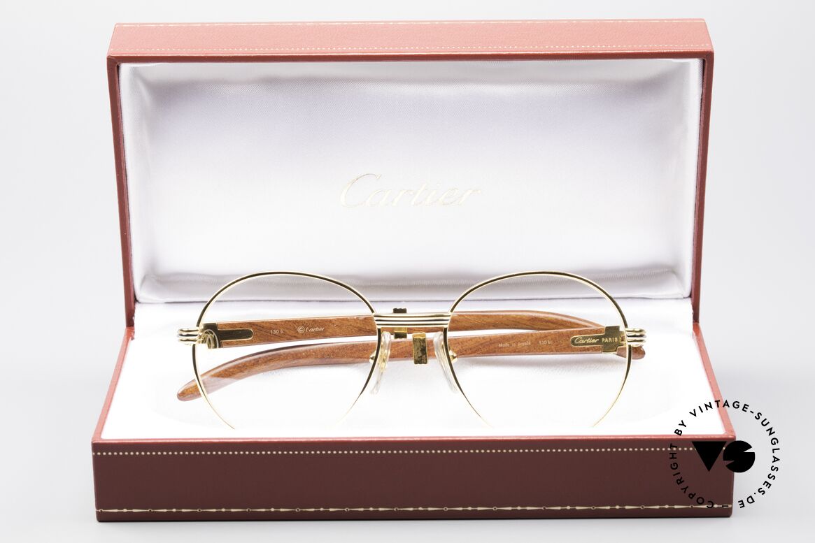 Cartier Bagatelle Bubinga Edelholzbrille Luxus, Größe: small, Passend für Herren und Damen