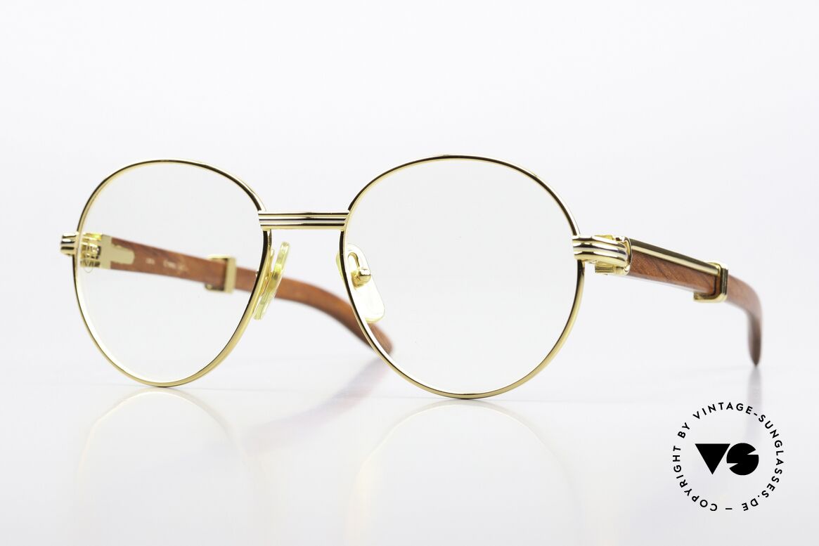 Cartier Bagatelle Bubinga Edelholzbrille Luxus, aus Bubinga-Holz gefertigt, S Größe 52°18, 130, Passend für Herren und Damen