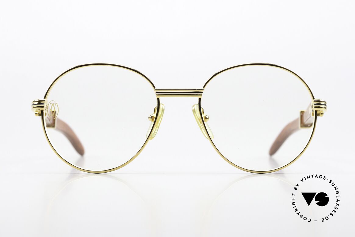 Cartier Bagatelle Bubinga Edelholzbrille Luxus, außergewöhnliche CARTIER vintage Luxus-Brille, Passend für Herren und Damen