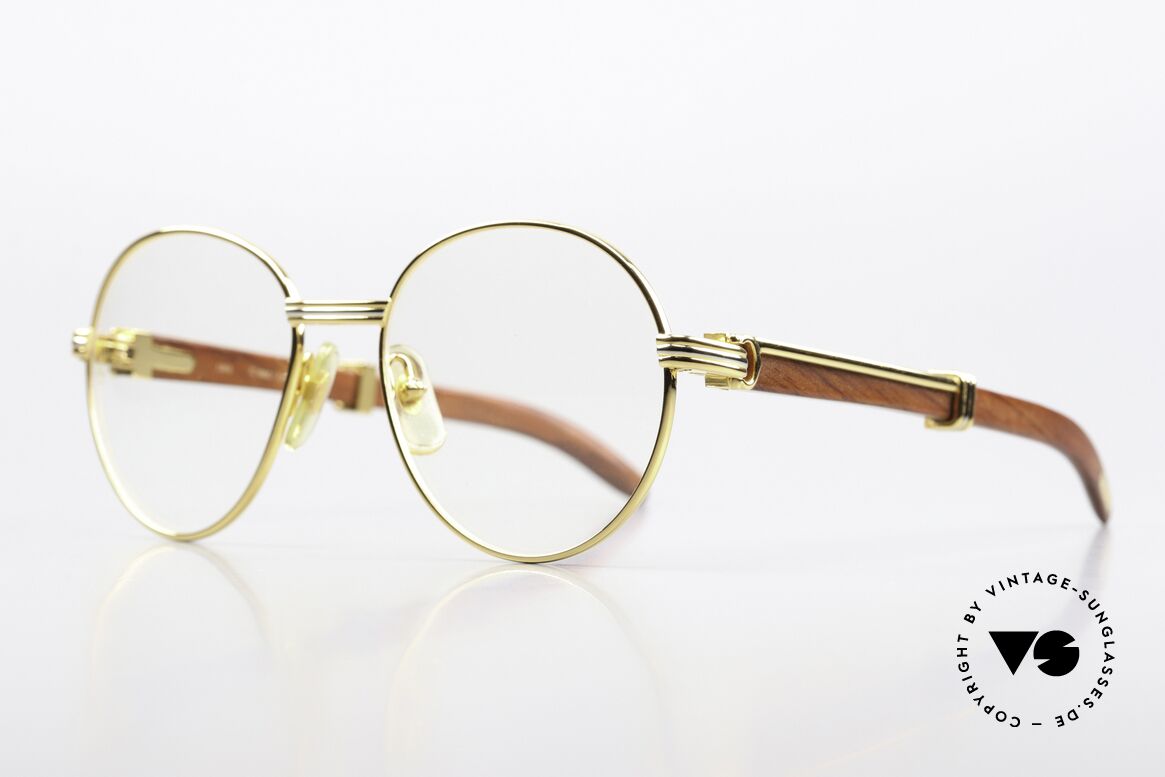 Cartier Bagatelle Bubinga Edelholzbrille Luxus, kostbare Rarität der teuren 'Precious Wood' Serie, Passend für Herren und Damen