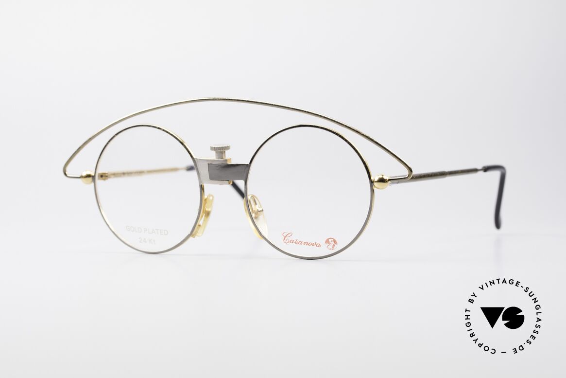Casanova MTC 3 Limitierte Kunstbrille, limitierte Casanova vintage Kunst-Brille der 90er, Passend für Herren und Damen