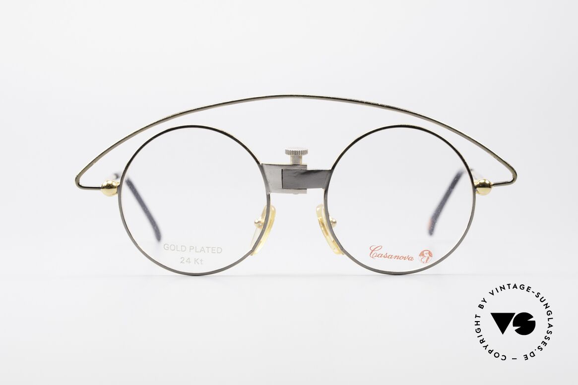 Casanova MTC 3 Limitierte Kunstbrille 90er, venezianisches Design mit technischen Gimmicks, Passend für Herren und Damen