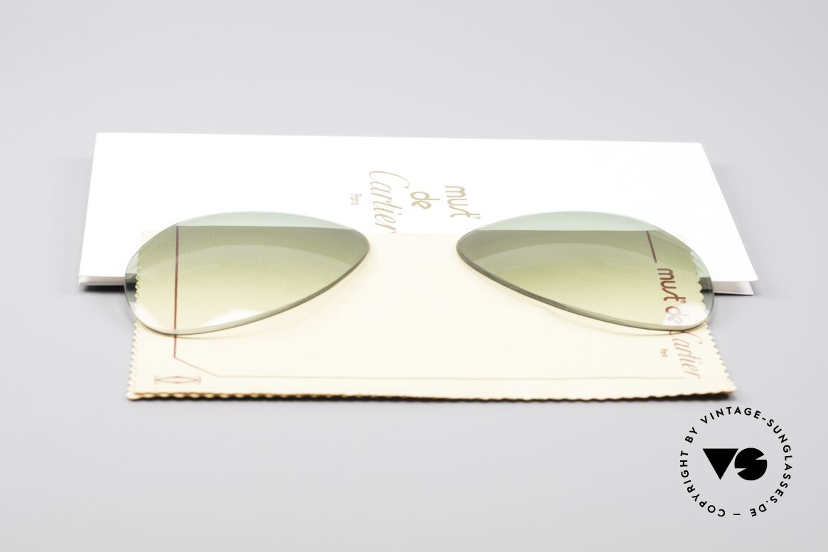 Cartier Vendome Lenses - M Sonnengläser Grün Verlauf, von unserem Optiker gefertigt: daher neu & kratzerfrei, Passend für Herren und Damen