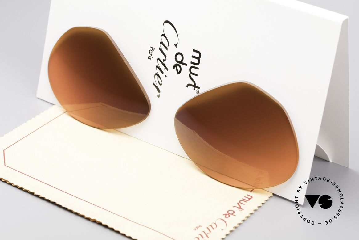 Cartier Vendome Lenses - L Sonnengläser Abendrot, neue CR39 UV400 Kunststoff-Gläser (100% UV Schutz), Passend für Herren