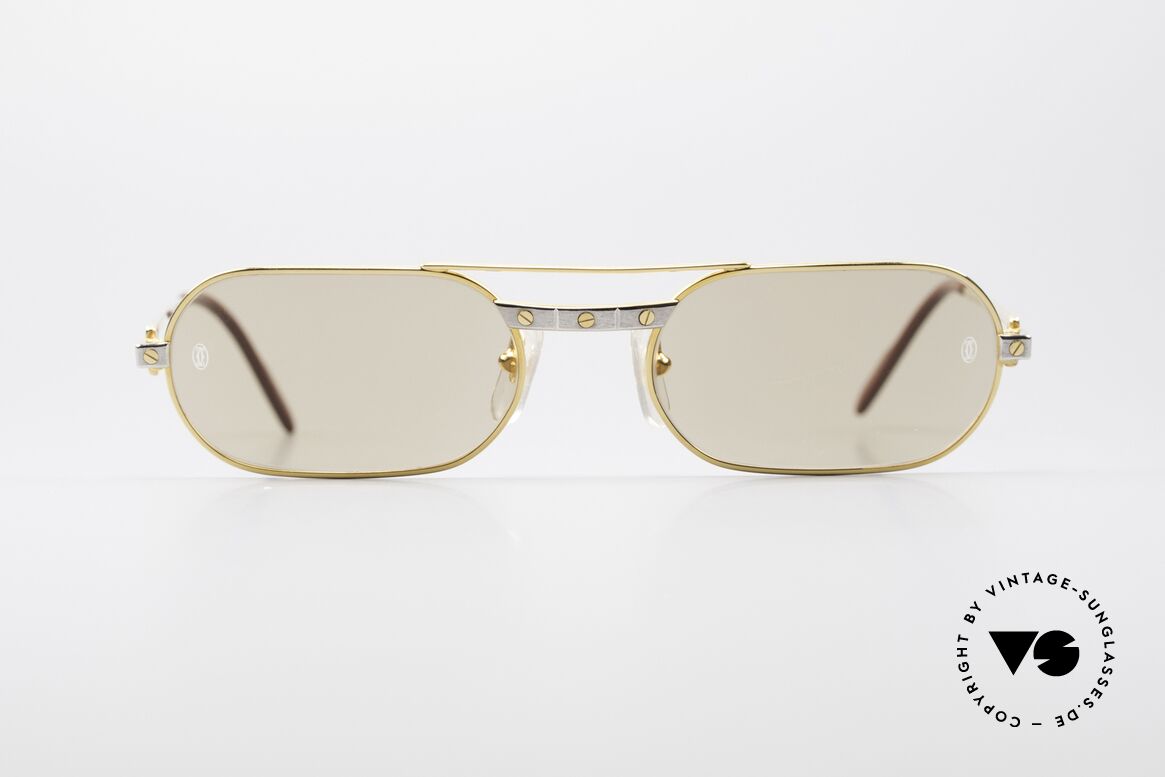 Cartier MUST Santos - M Elton John Sonnenbrille, MUST: das erste Modell der Lunettes Collection '83, Passend für Herren Cartier MUST Santos - M Elton John Sonnenbrille, MUST: das erste Modell der Lunettes Collection '83, Passend für Herren