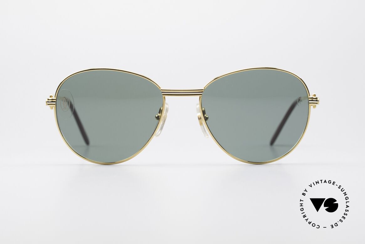 Cartier S Brillants 0,20 ct Vintage Diamanten Brille, runde Cartier Luxus-Sonnenbrille in Größe 55°18, Passend für Damen