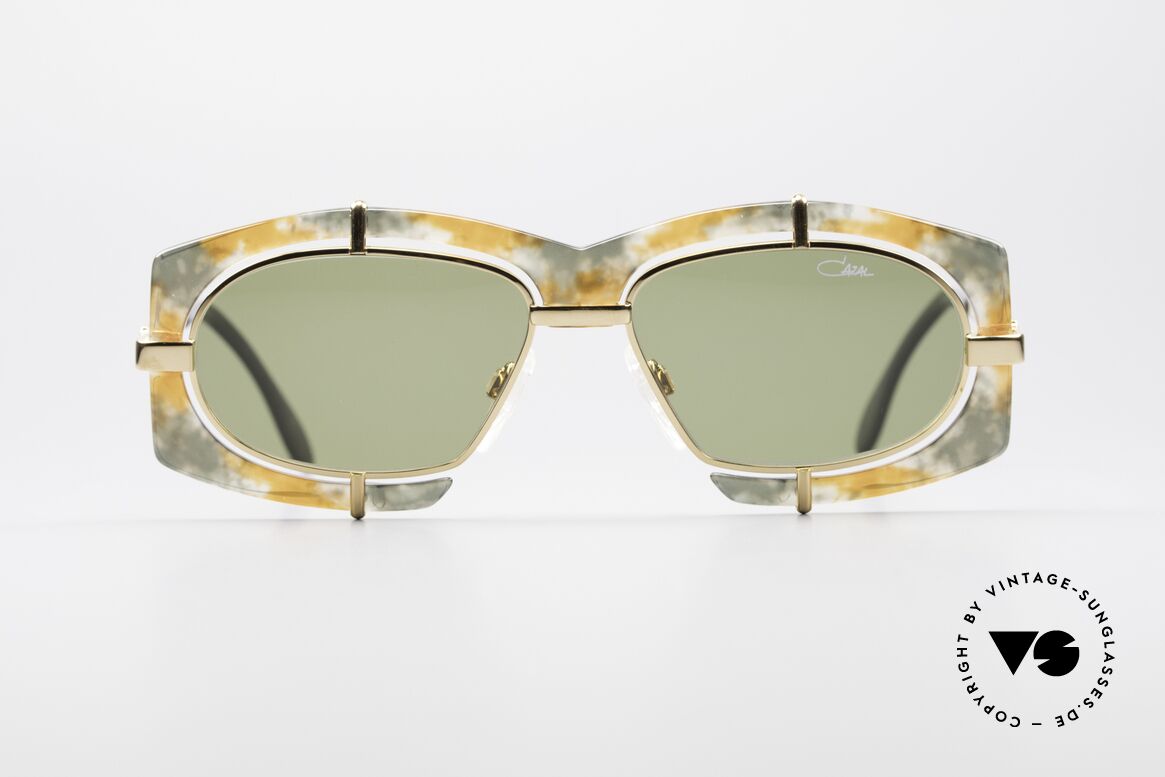 Cazal 872 Haute Couture Sonnenbrille, extravagante Linsenaufhängung u. Rahmenmusterung, Passend für Herren und Damen