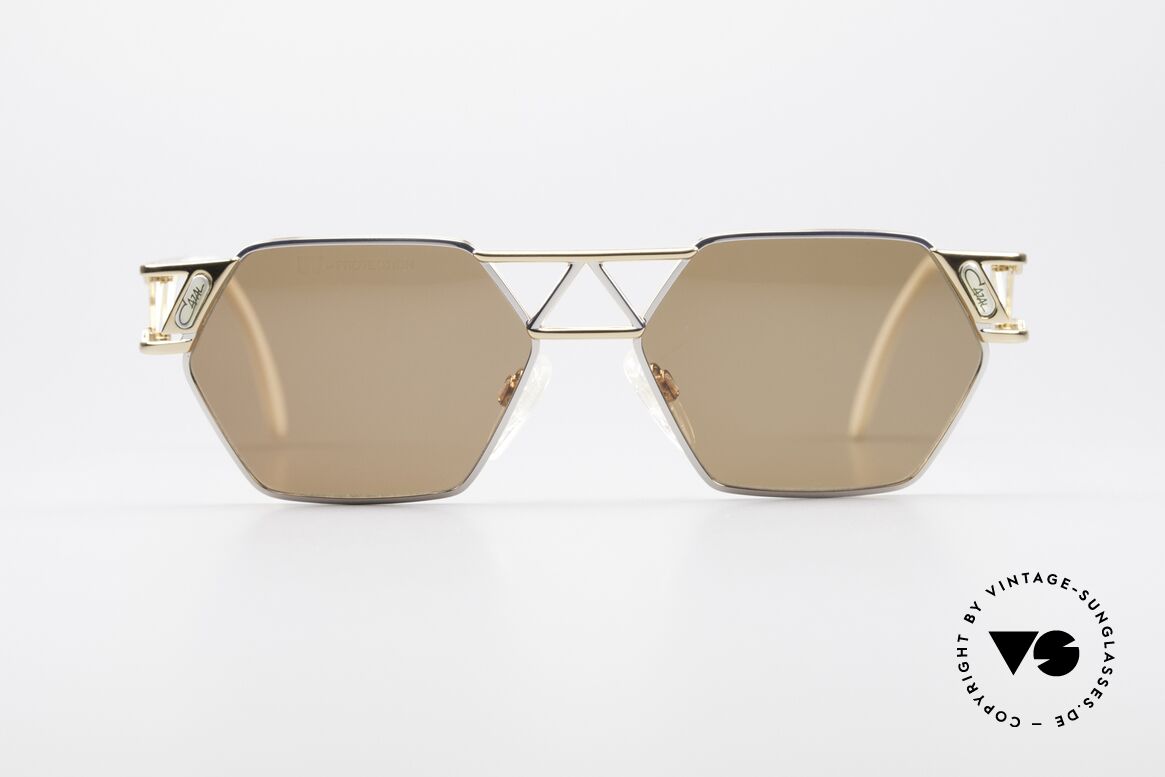 Cazal 960 90er Designer Sonnenbrille, Steg und Bügel im Fachwerkstil ("Eiffelturm-Style"), Passend für Herren und Damen