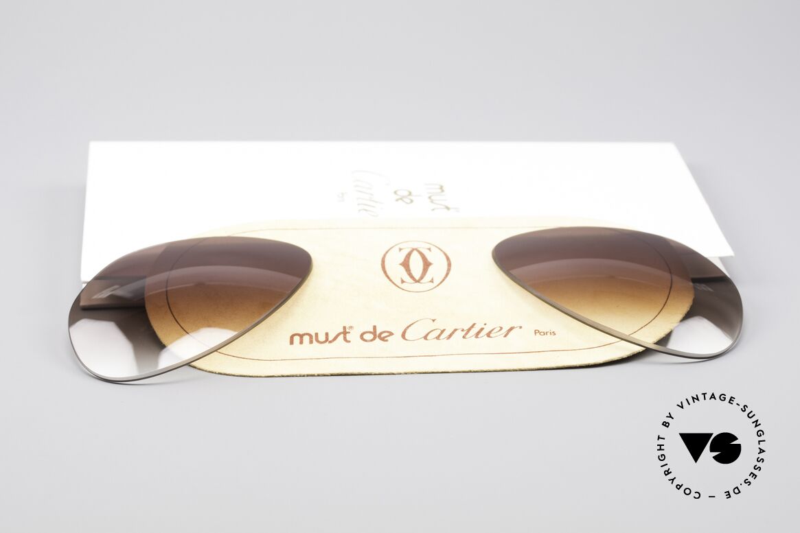 Cartier Vendome Lenses - L Sonnengläser Braun Verlauf, von unserem Optiker gefertigt: daher neu & kratzerfrei, Passend für Herren