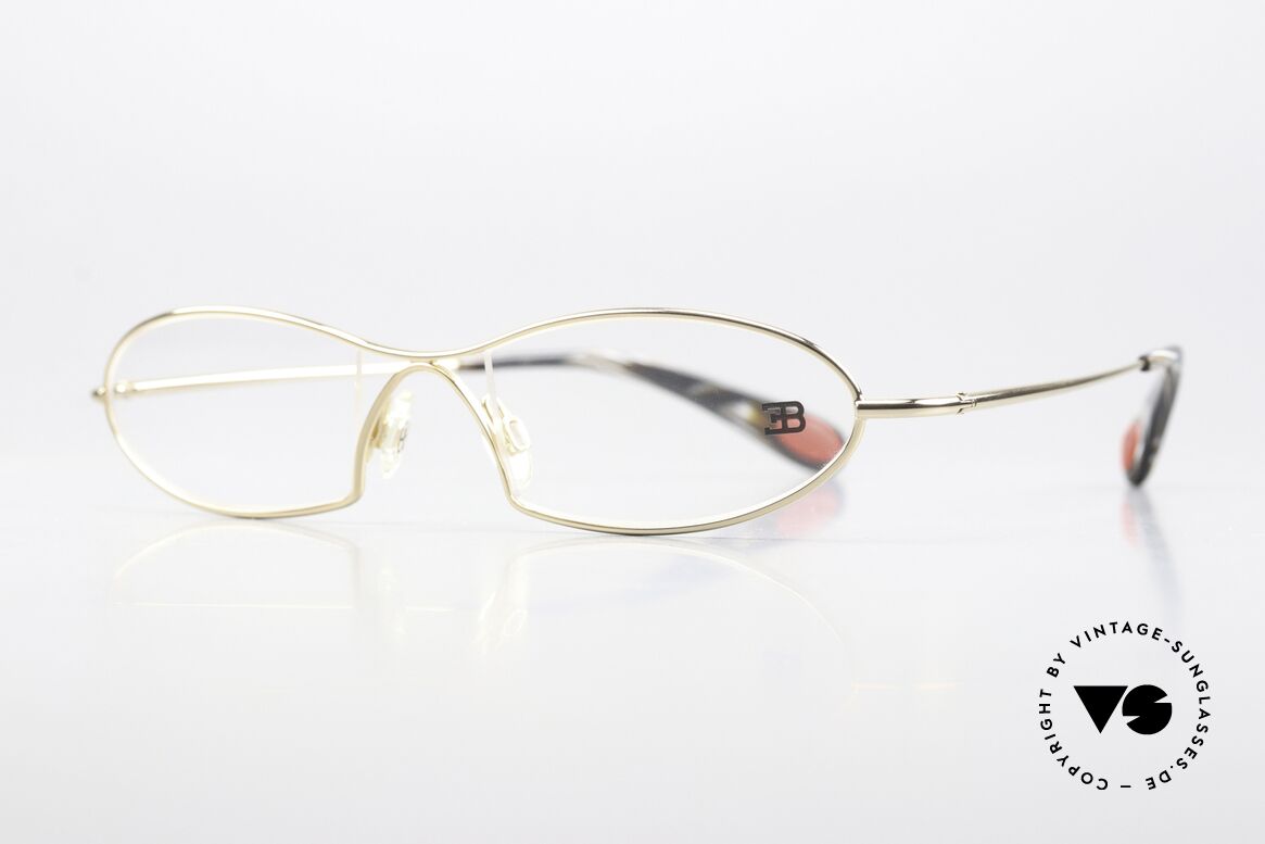 Bugatti 343 Odotype Herren Vintage Designer Brille, ergonomischer Rahmen mit Federscharnieren, Passend für Herren