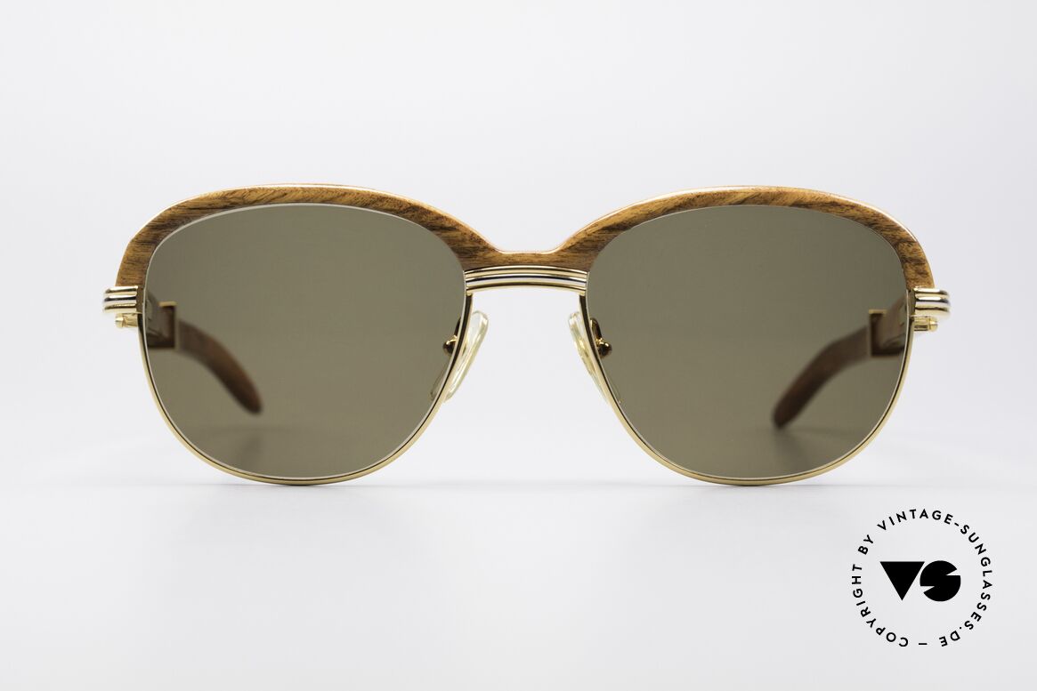 Cartier Malmaison Rare Bubinga Edelholzbrille, außergewöhnliche CARTIER vintage Luxus-Brille, Passend für Herren und Damen
