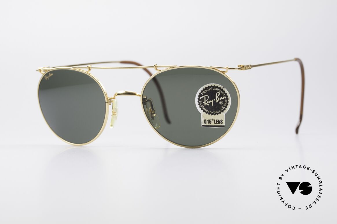 Ray Ban Deco Metals Round 90er B&L USA Sonnenbrille, Modell aus der RAY-BAN Deco Metals Collection, Passend für Herren und Damen