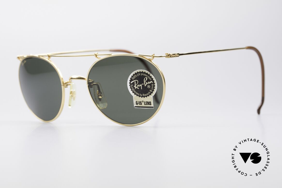 Ray Ban Deco Metals Round 90er B&L USA Sonnenbrille, beste Passform und wirklich angenehm zu tragen, Passend für Herren und Damen