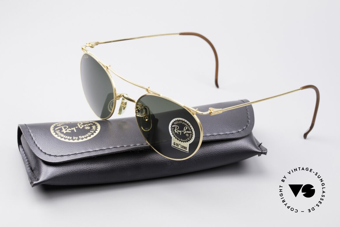 Ray Ban Deco Metals Round 90er B&L USA Sonnenbrille, ungetragen; wie alle unsere vintage 90er RayBans, Passend für Herren und Damen