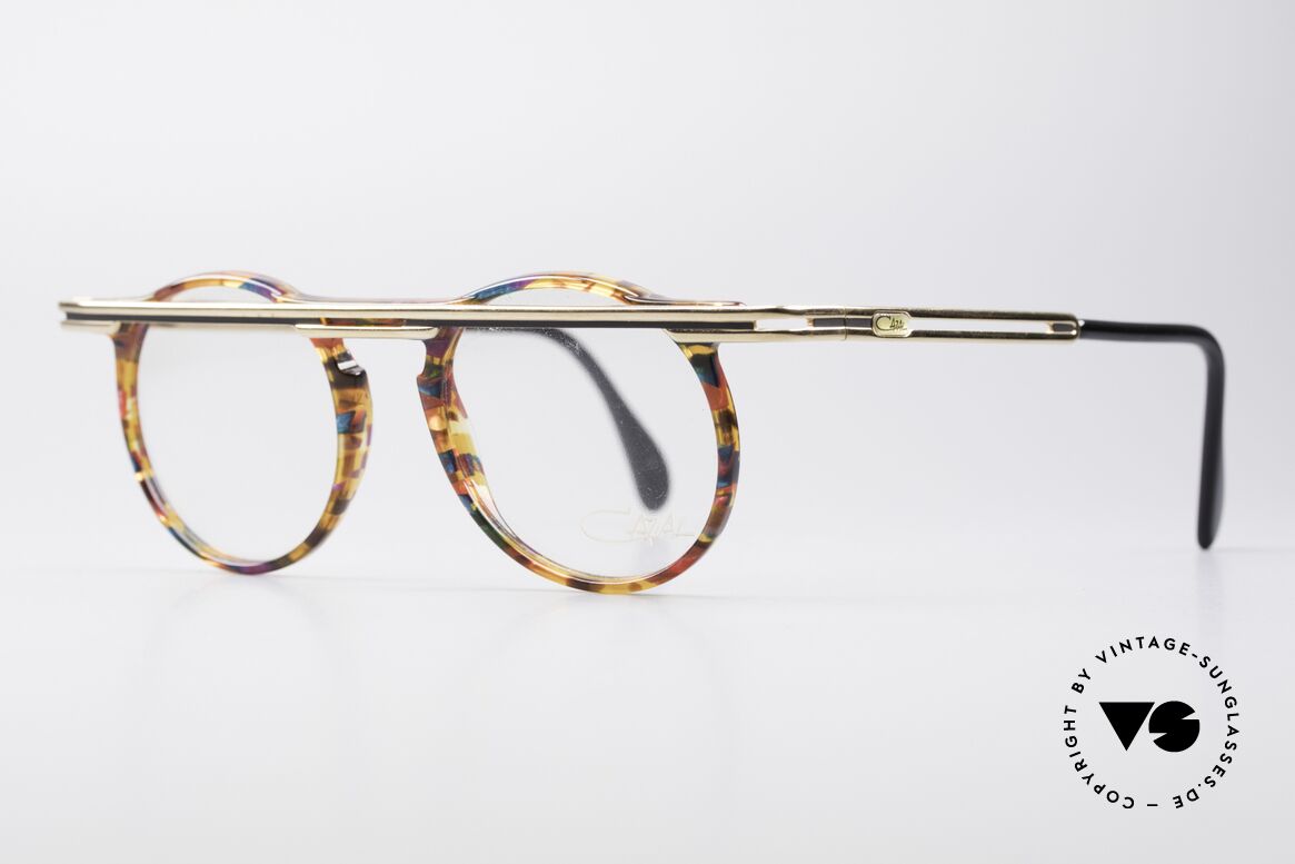 Cazal 648 Alte Originalbrille Large Size, extrovertierte Rahmengestaltung in Farbe & Form, Passend für Herren und Damen