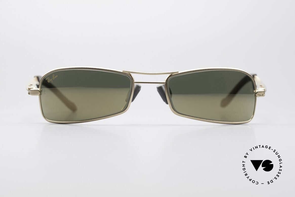 Ray Ban Orbs 9 Base Square Gold Mirror B&L USA Brille, futuristische Sportbrille von Ray Ban - perfekter Sitz, Passend für Herren