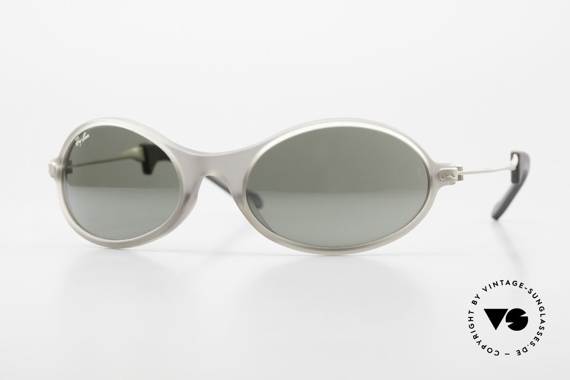 Ray Ban Orbs Oval Combo Silver Mirror B&L USA Brille, original vintage USA Sonnenbrille der späten 1990er, Passend für Herren
