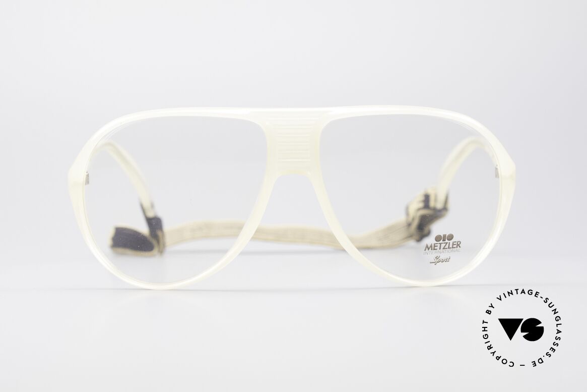 Metzler 0102 Echt Vintage 80er Sportbrille, alte Metzler Sportdesign-Brillenfassung der 1980er, Passend für Herren