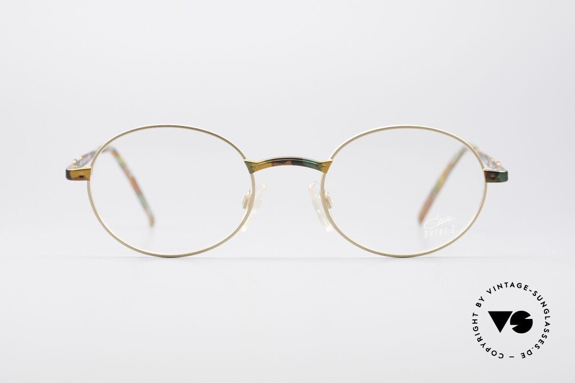 Cazal 1114 - Point 2 Runde Vintage Brillenfassung, ovale Brille der 'Cazal Point 2' Kollektion von 1999, Passend für Herren und Damen