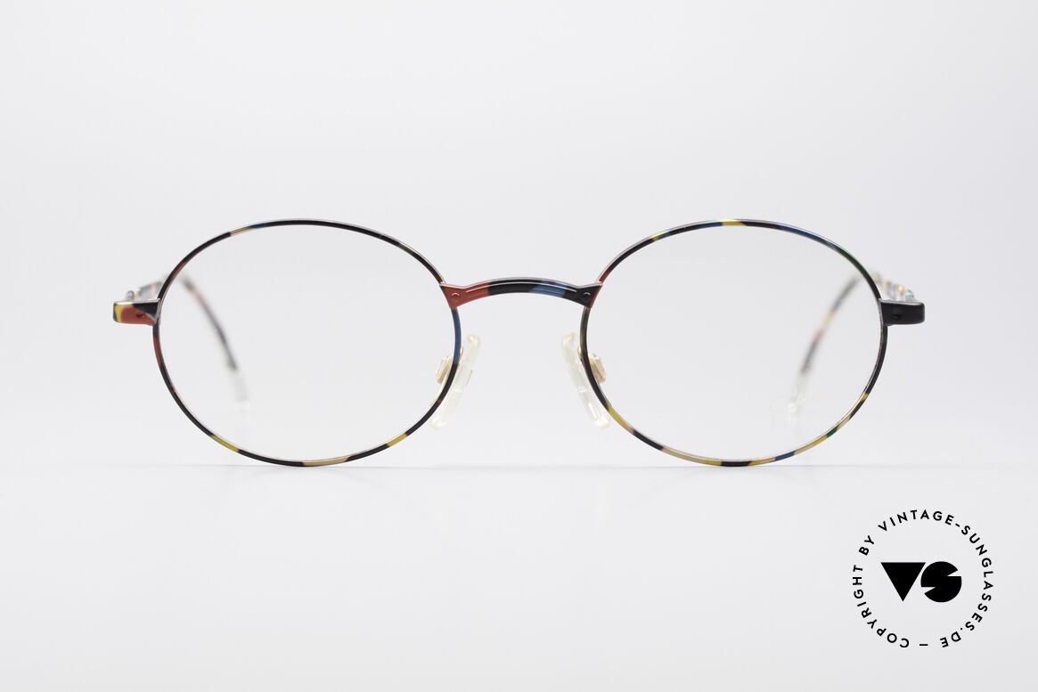 Cazal 1114 - Point 2 Runde Ovale Vintage Brille, ovale Brille der 'Cazal Point 2' Kollektion von 1999, Passend für Herren und Damen
