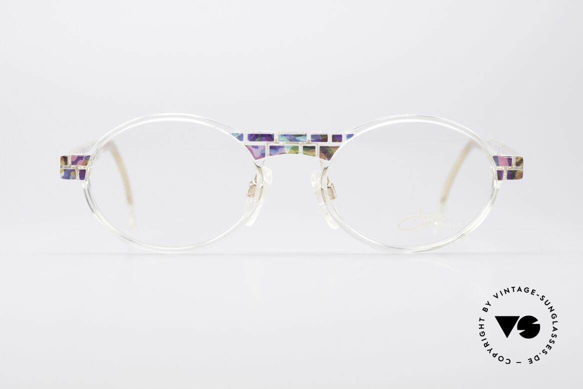 Cazal 510 Crystal Limited Ovale Brille, seltene vintage Brille der Cazal Crystal 500er Serie, Passend für Herren und Damen