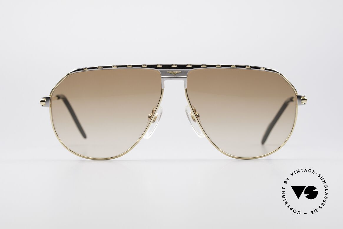 Longines 0151 Large Titanium Sonnenbrille, maskuline 80er Designersonnenbrille von Longines, Passend für Herren