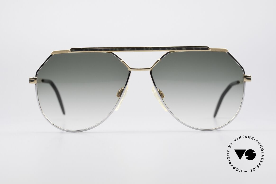 Cazal 733 Goldplattierte Sonnenbrille, sehr markante Cazal vintage Herrenbrille von 1986/87, Passend für Herren