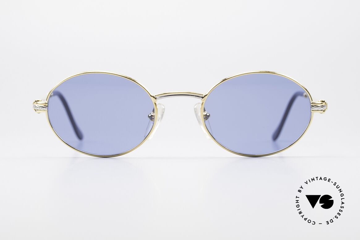 Fred Ketch Ovale Luxus Sonnenbrille, einmalige Designerbrille von Fred, Paris aus den 80ern, Passend für Herren und Damen