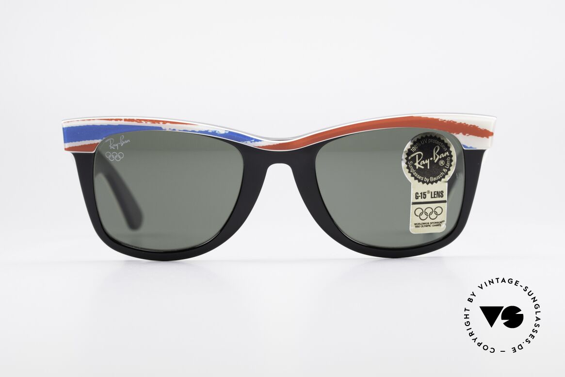 Ray Ban Wayfarer I Olympia 1992 Albertville, seltene OLYMPIA Sport Edition 'Albertville 1992', Passend für Herren und Damen