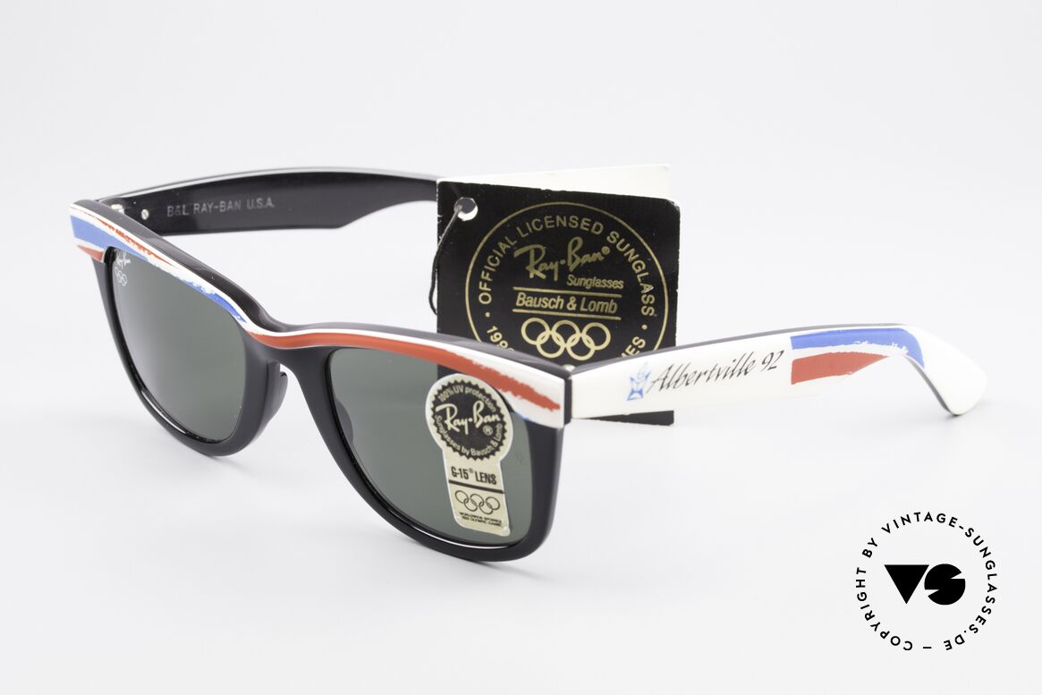 Ray Ban Wayfarer I Olympia 1992 Albertville, Größe: medium, Passend für Herren und Damen