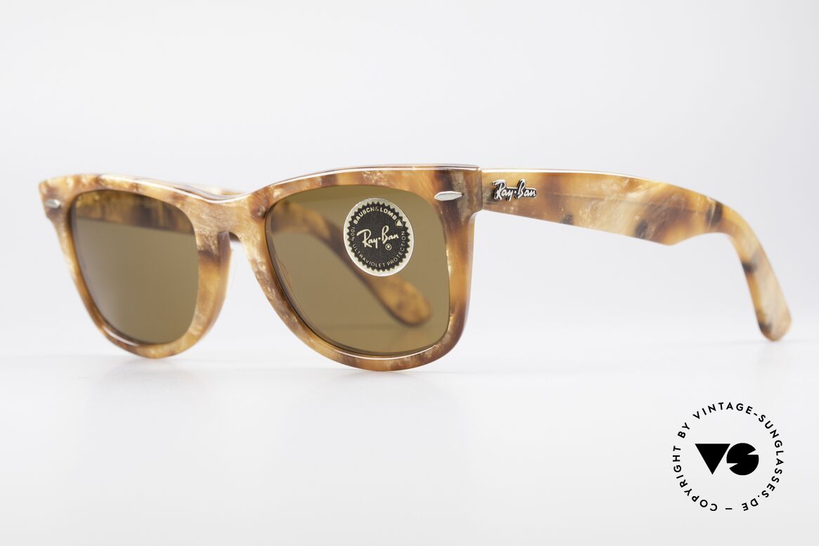 Ray Ban Wayfarer I Limited Edition Blond Frost, heute so oft kopiert und nie erreicht; echt VINTAGE!, Passend für Herren und Damen Ray Ban Wayfarer I Limited Edition Blond Frost, heute so oft kopiert und nie erreicht; echt VINTAGE!, Passend für Herren und Damen